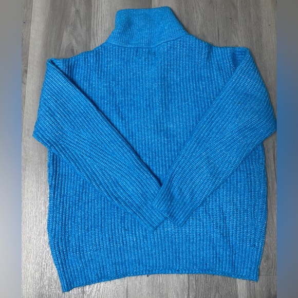 St. John’s Bay Quarter Zip Pull Over Sweater Blue Women’s Size XL - Picture 2 of 5